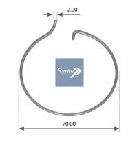 RYME AUTOMOTIVE 17423 - ANILLA BLOQUEO BUJE BPW 70MM
