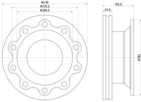FOMAR-FRICTION FO0359PRO - FISCO FRENO SMB