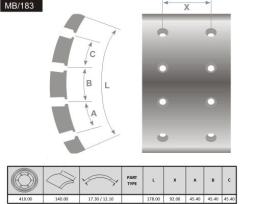 FOMAR-FRICTION FO001716 - FORRO FRENO 17683