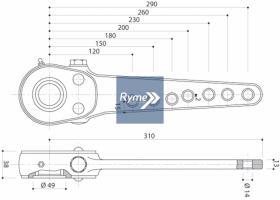 RYME AUTOMOTIVE 20421 - PALANCA BPW LECINENA 310MM 10 ESTR