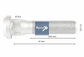 RYME AUTOMOTIVE 0414250 - PERNO RUEDA VOLVO M22X1.5 L97MM DRACOMET