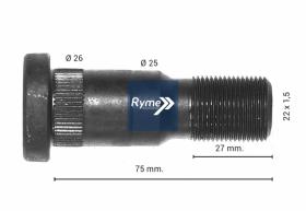 RYME AUTOMOTIVE 0414003 - PERNO RUEDA FRUEHAUF -SMB 75MM SENCILLA