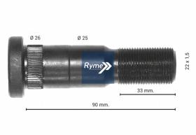 RYME AUTOMOTIVE 0414002 - PERNO RUEDA FRUEHAUF 90MM