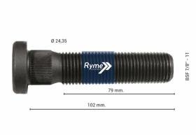 RYME AUTOMOTIVE 0414274 - PERNO RUEDA SCANIA L=102 - M7/8''BSF