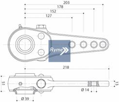 RYME AUTOMOTIVE 20416 - PALANCA MANUAL 4H LARGA 10 ESTRIAS