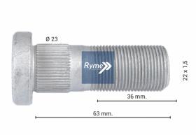 RYME AUTOMOTIVE 0414304 - PERNO DE RUEDA MAN 63 MM. M22X1,5