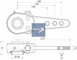 RYME AUTOMOTIVE 20420 - PALANCA MANUAL 3H BPW ROR 10 CORTA