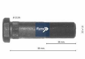 RYME AUTOMOTIVE 0414074 - PERNO DE RUEDA FIAT-IVECO 86MM X22X1.5MM